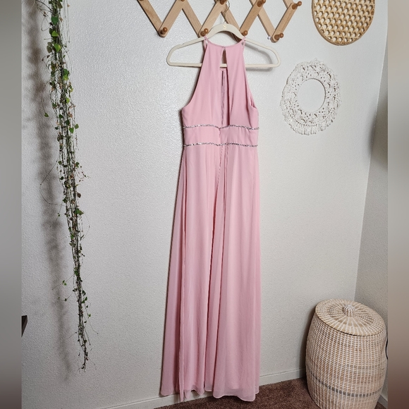 Jenny Packham Rhinestone Waist Dress In Rose Style JP1023 Womens 4 NWT - Picture 5 of 10